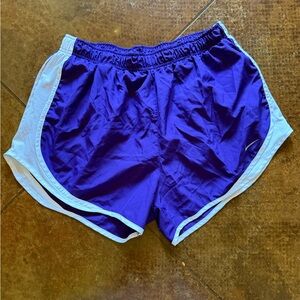 Nike Women's Athletic Shorts in Purple and White